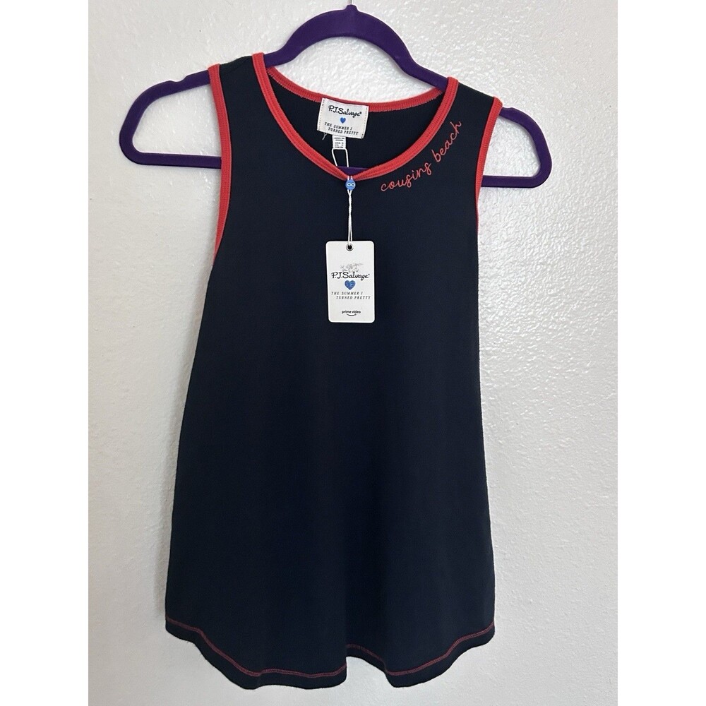P.J. Salvage The Summer I Turned Pretty Cousins Beach Tank Top Navy S NWT